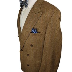 VTG Ben Silver Double Breasted Tweed Sport Coat